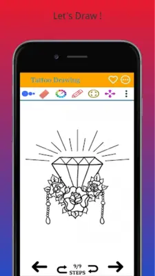 Flower Tattoo Drawing android App screenshot 9