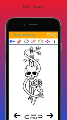 Flower Tattoo Drawing android App screenshot 10